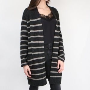 Jenni Kayne Yak Striped Sweater Coat, Small